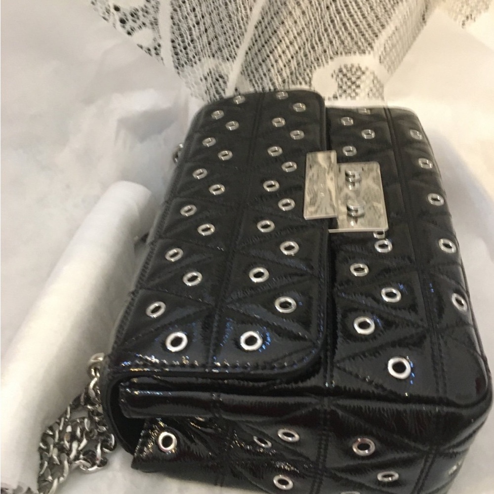 MICHAEL Michael Kors Retail Store Black Studded Crossbody Bag - Picture 9 of 12